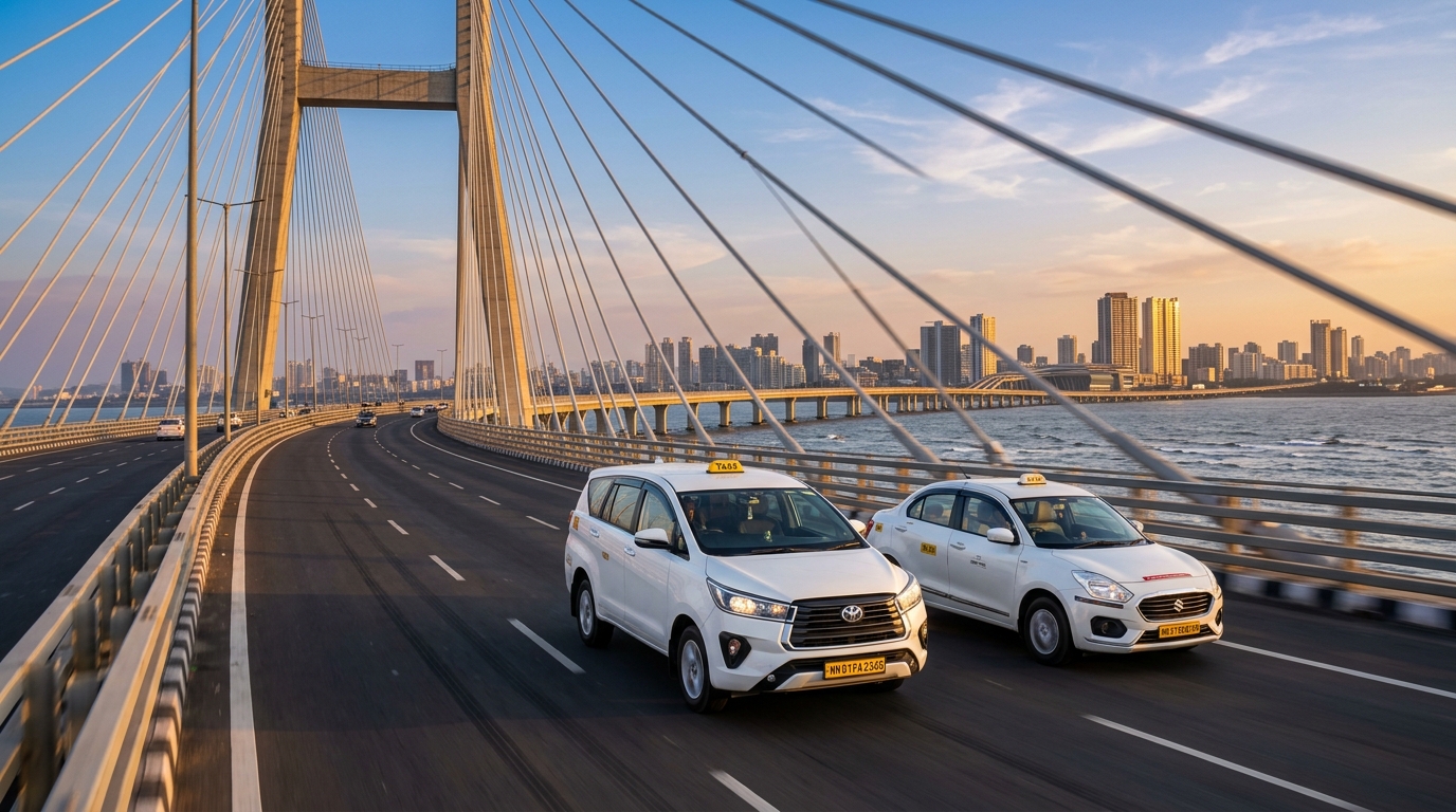 Navi Mumbai Taxi Cabs on Atal Setu Bridge